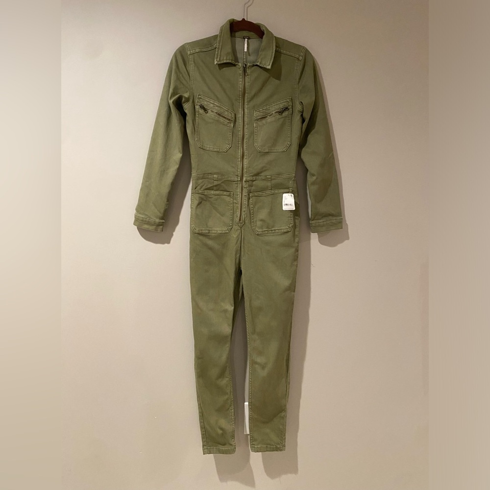 Free People Olive Green Jumpsuit